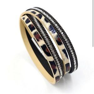 NEW! Leopard Print Layer Wrap Bracelet